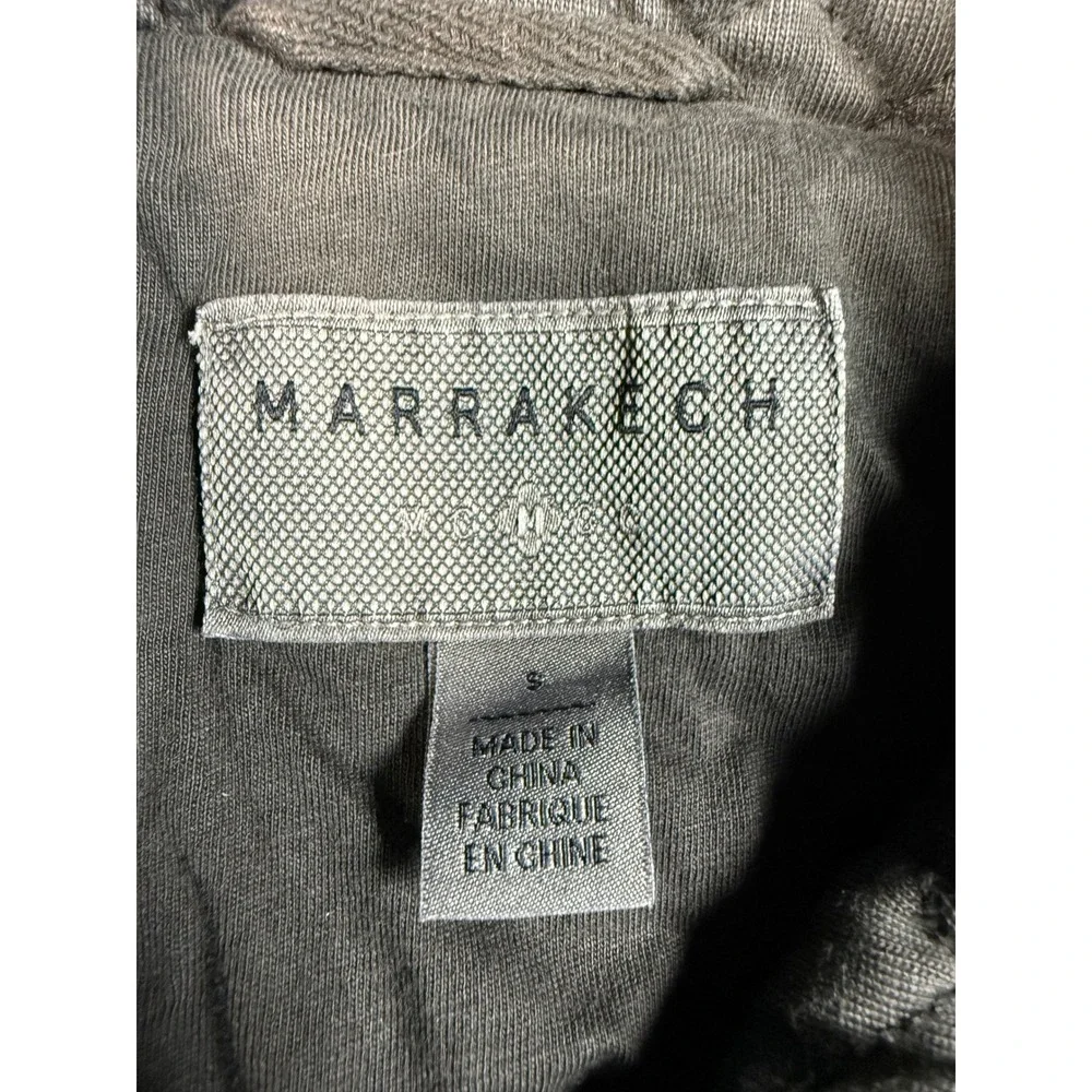 Anthropologie Marrakech Quilted Moto Jacket Womens Gray Full‎ Zip Pockets Small